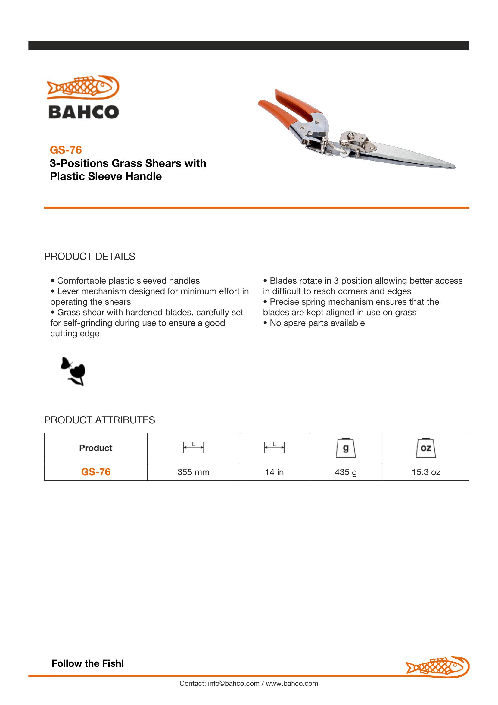Bahco Grass shears, hand held - Image 6
