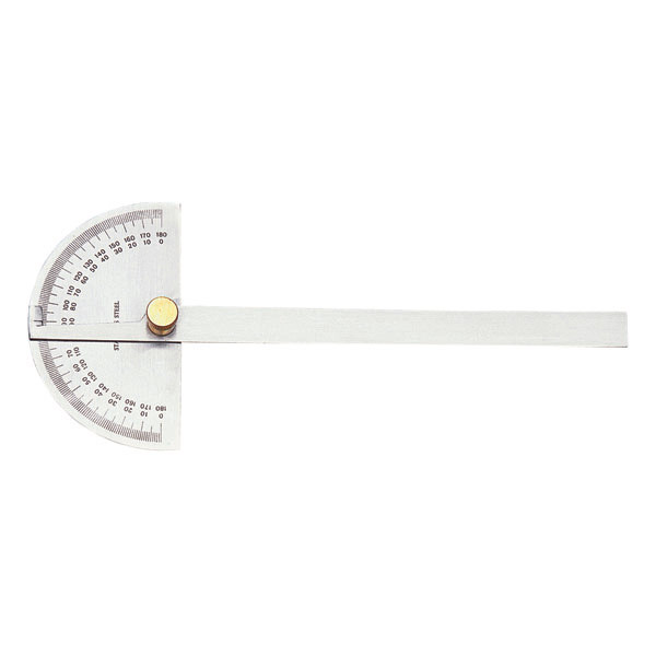 DP/6 GROZ DEGREE PROTRACTOR, ROUND HEAD, 150MM BLADE