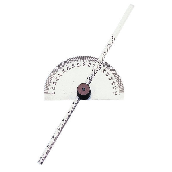 PDG/6 GROZ DEPTH GAUGE & PROTRACTOR, ROUND HEAD, 150MM BLADE