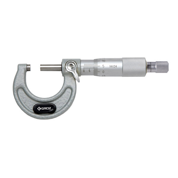 MM/75-100 GROZ OUTSIDE MICROMETER, 75-100MM, 0.01MM, RATCHET STOP, PAINTED FRAME