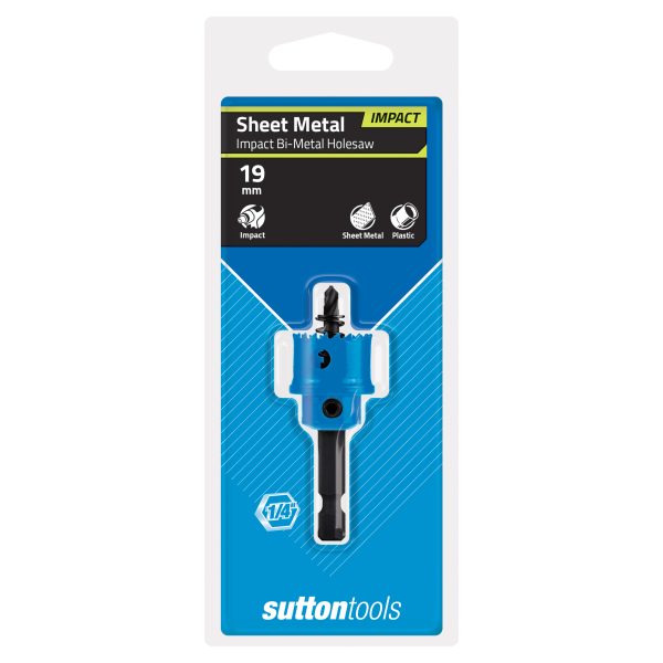HOLESAW H119 19mm Bi Metal Impact Hex Shank Sutton