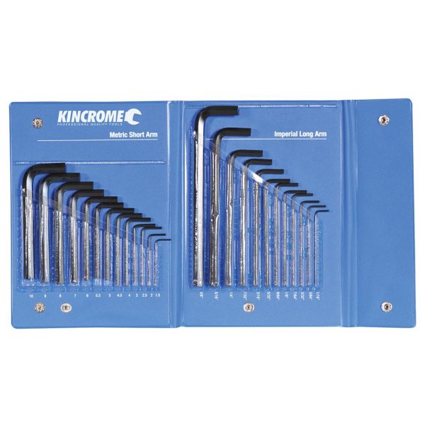 KINCROME HKW25C HEX KEY SET 25PCE (CARDED)