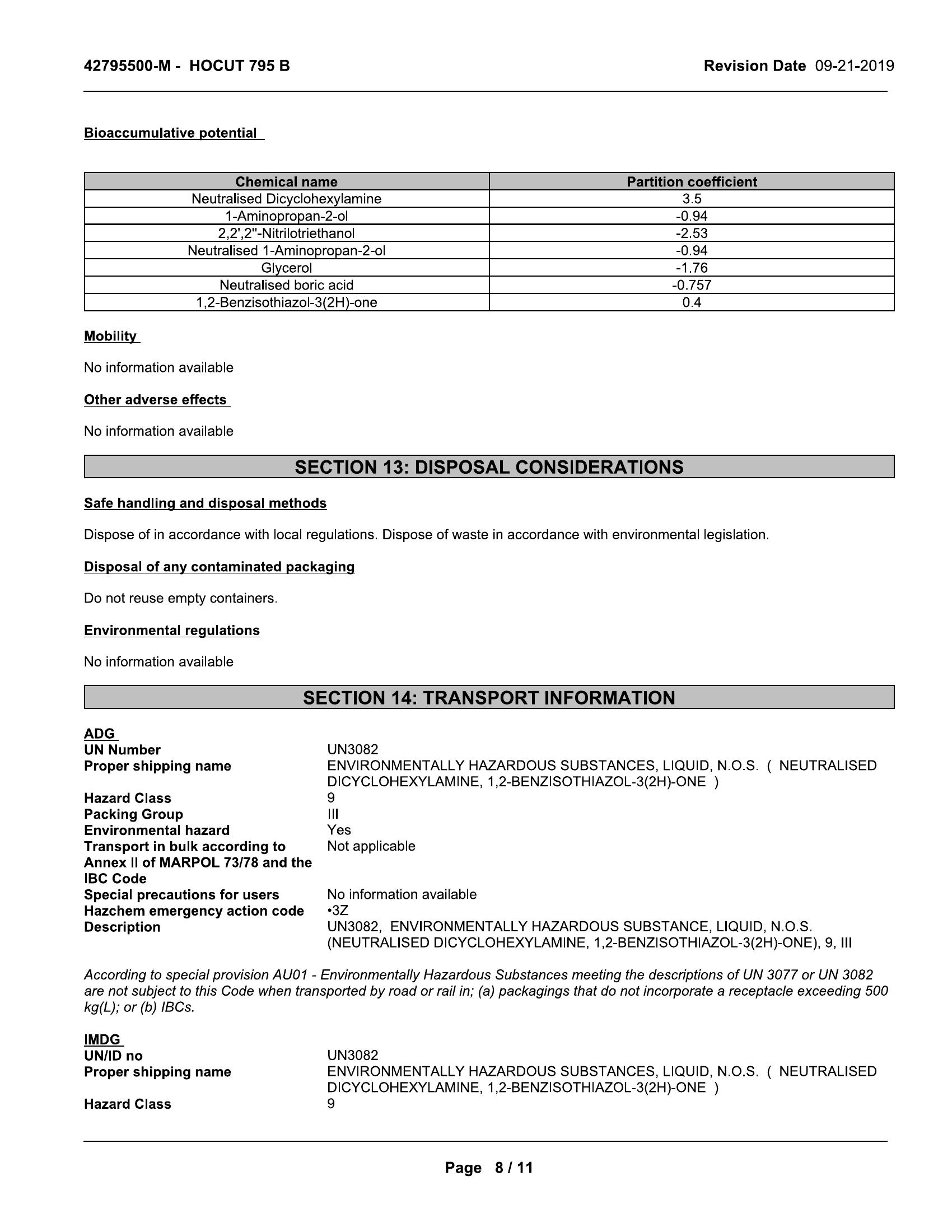 Quaker Houghton HOCUT 767B 20lt pail Coolant - Image 9