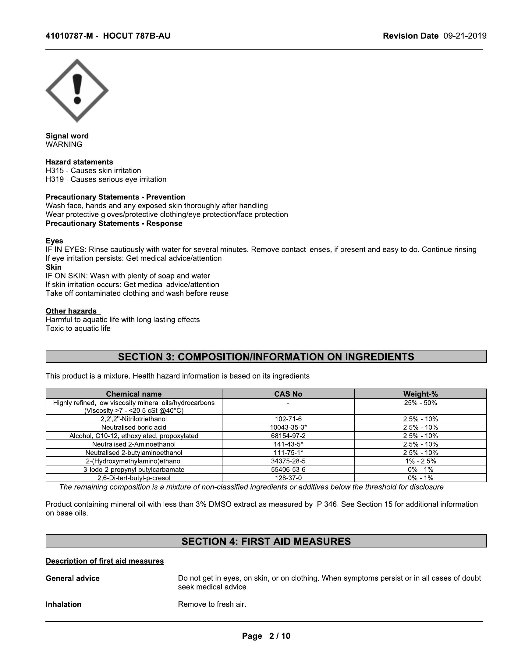 Quaker Houghton HOCUT 787B 20lt pail - Image 3