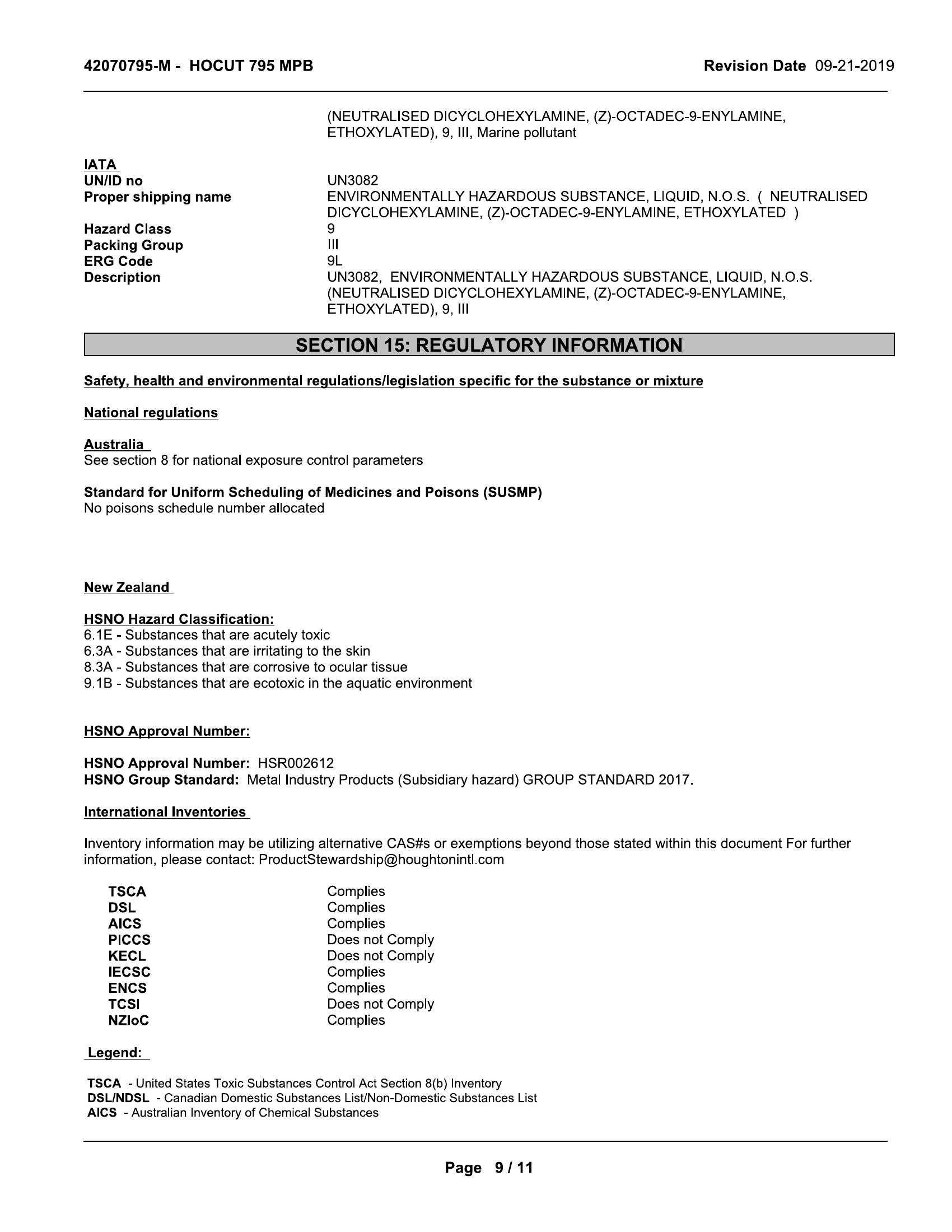 Quaker Houghton HOCUT 795MP-B 20lt pail Coolant semi synthetic - Image 10