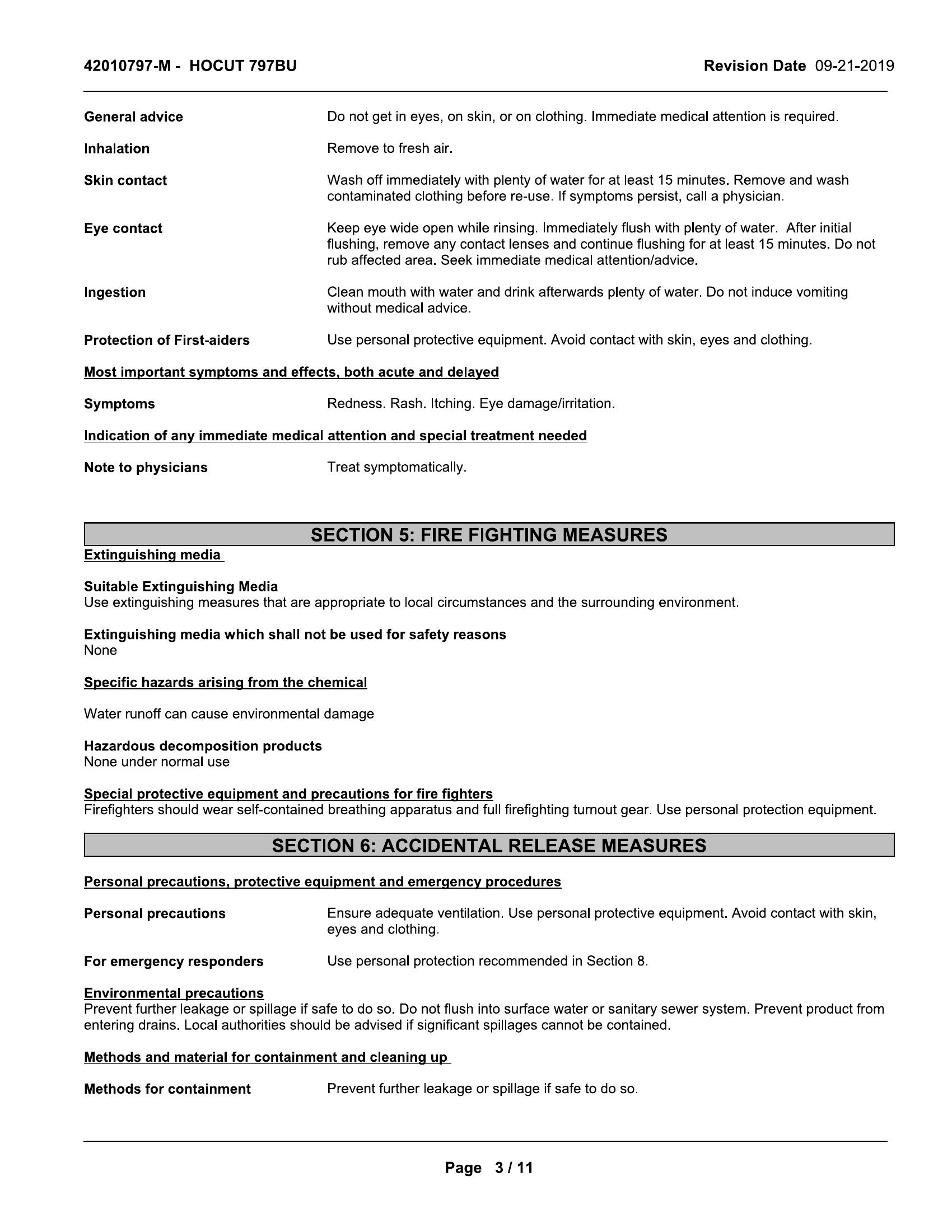 Quaker Houghton HOCUT 797BU 20lt Coolant pail - Image 4