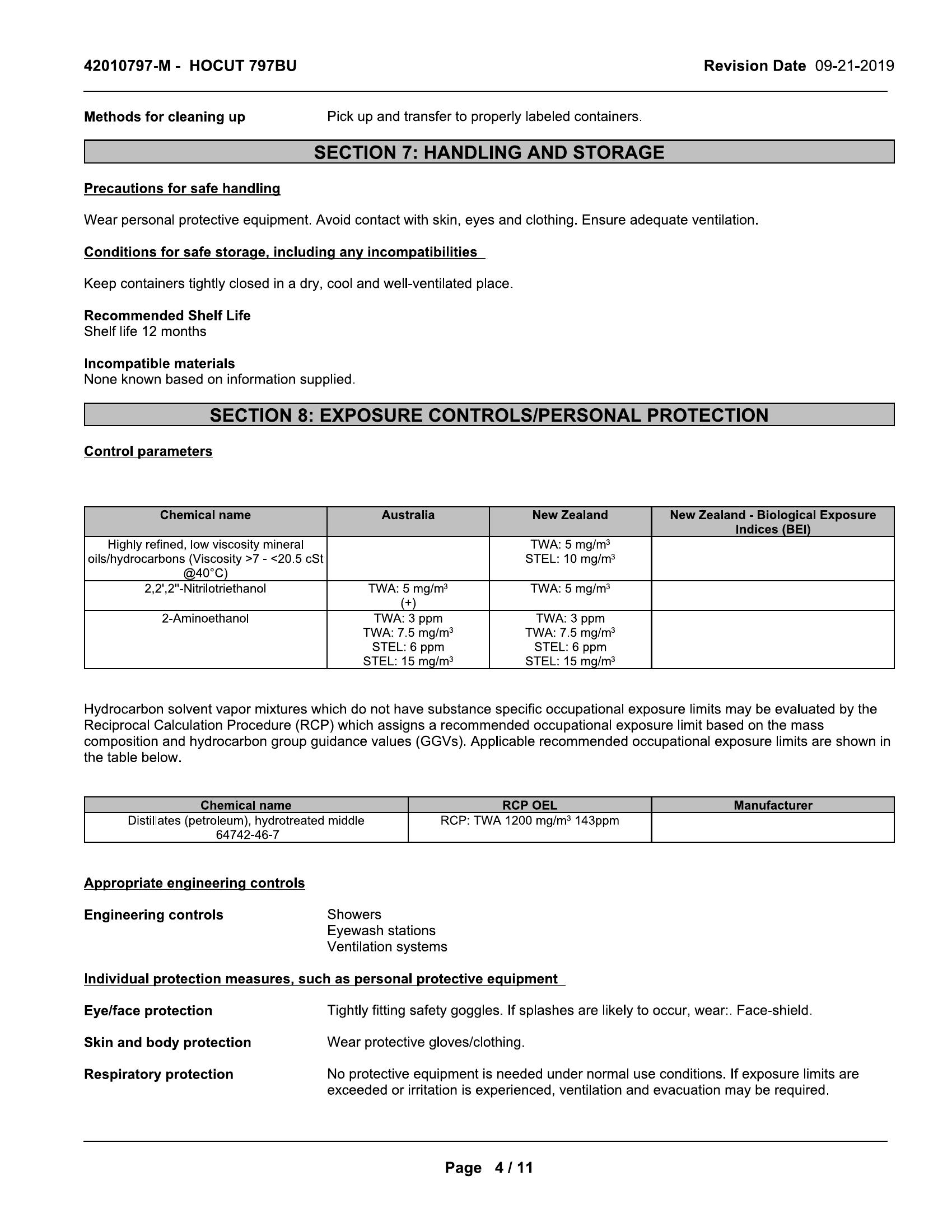Quaker Houghton HOCUT 797BU 20lt Coolant pail - Image 5