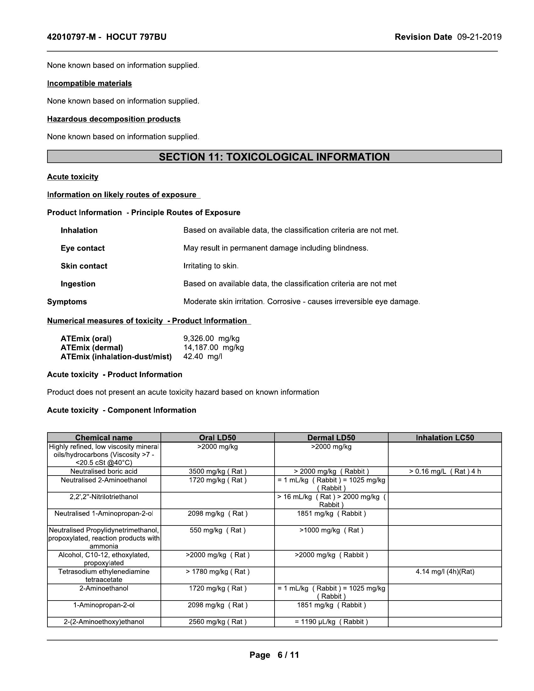 Quaker Houghton HOCUT 797BU 20lt Coolant pail - Image 7