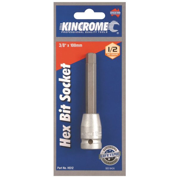 KINCROME HS12 SOCKET HEX BIT AF 3/8-100MM(L) - Image 2