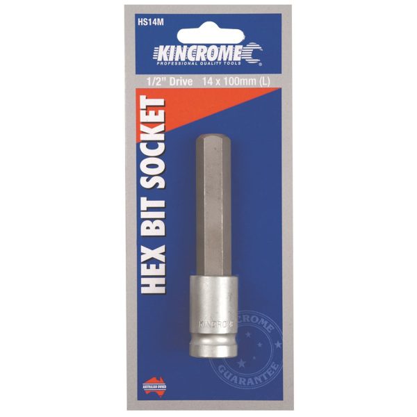 KINCROME HS14M SOCKET HEX BIT 14MM-100MM(L)