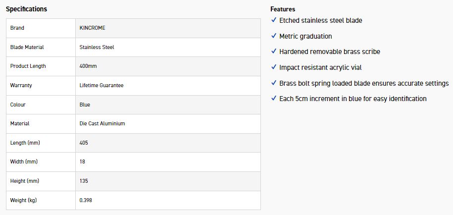 KINCROME K11179 COMBO SQUARE 400MM - Image 3
