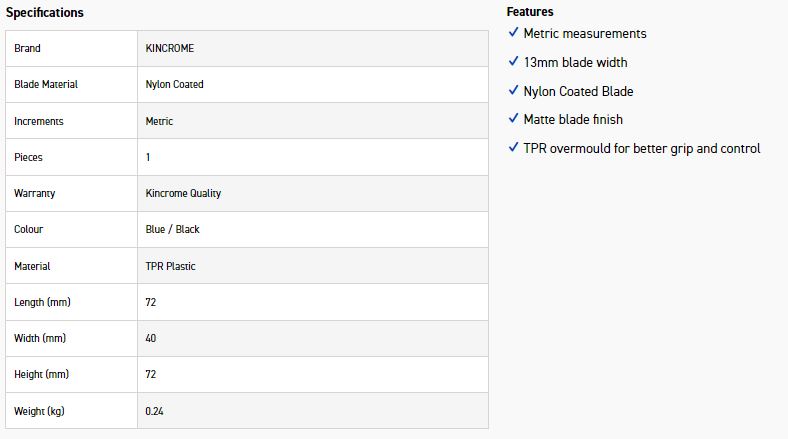 KINCROME K11551 5M TAPE MEASURE METRIC - Image 4