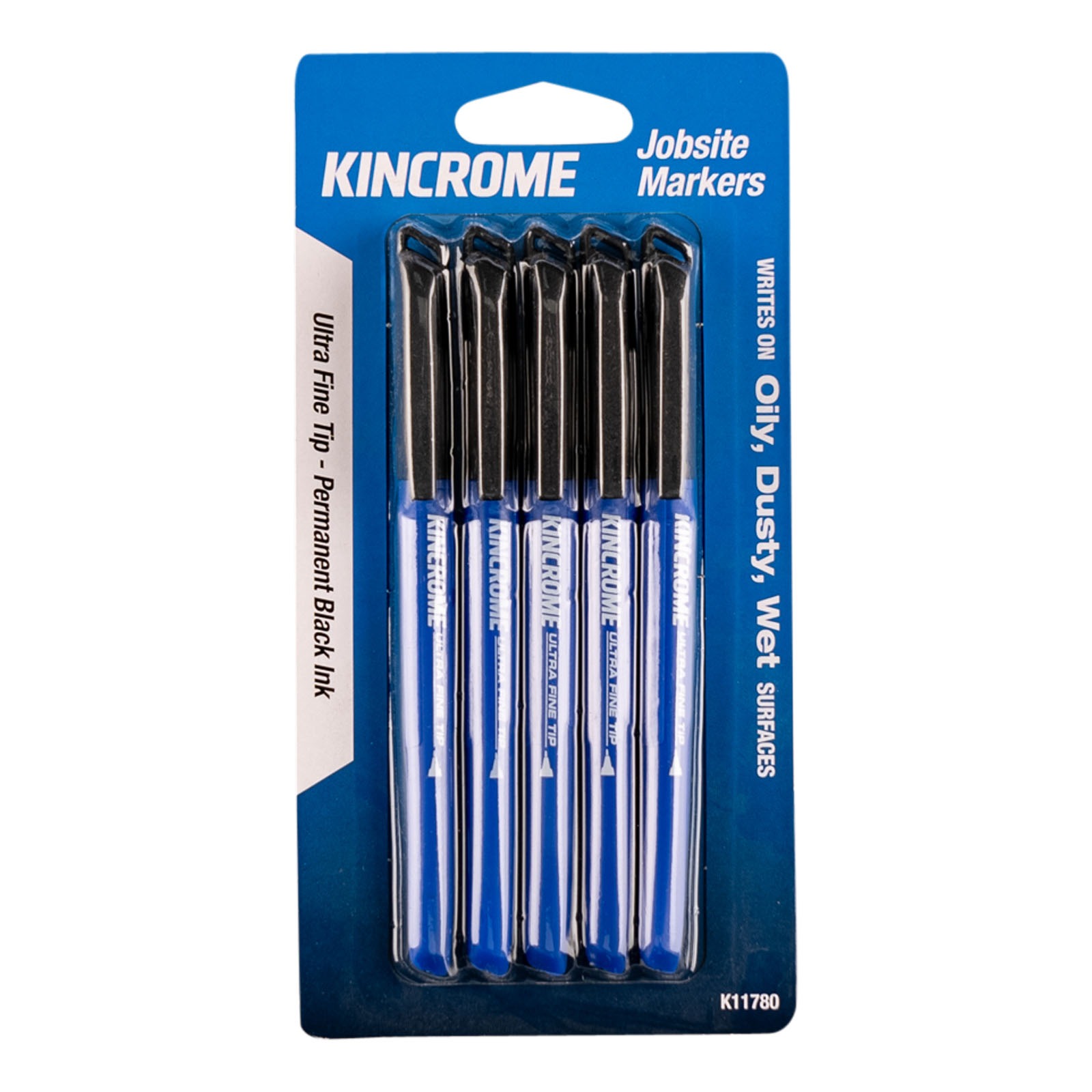 KINCROME K11780 PERM MARKER U/F PT 5PK - BLK