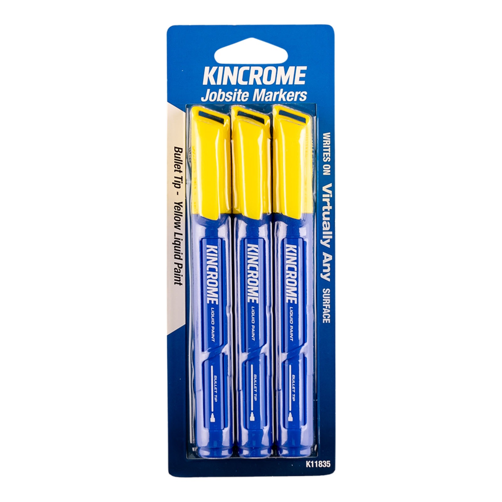 KINCROME K11835 PAINT MARKER BUL PT 3PC - YEL