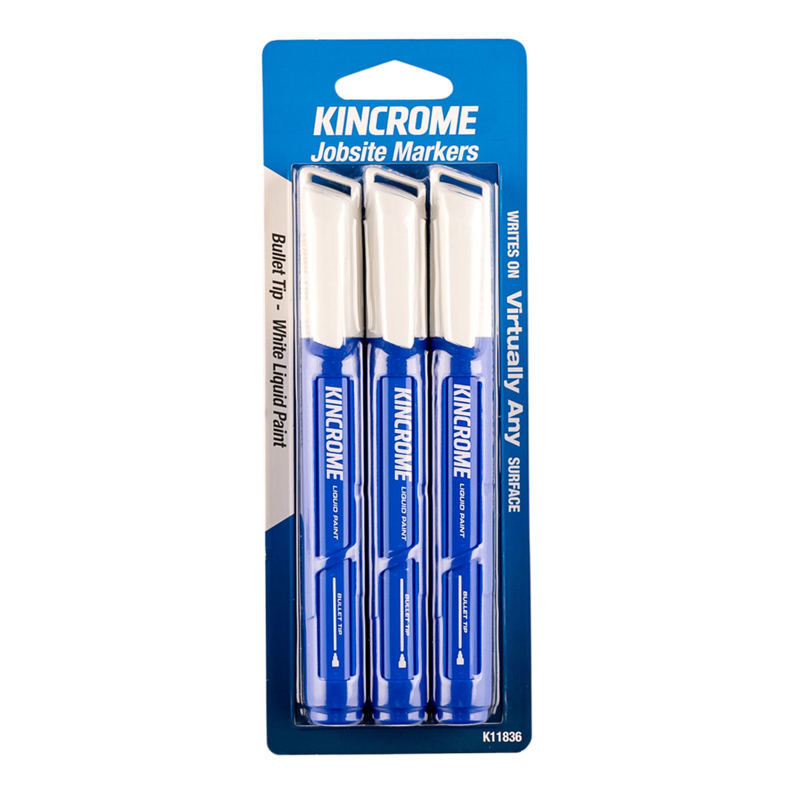 KINCROME K11836 PAINT MARKER BUL PT 3PC - WHT