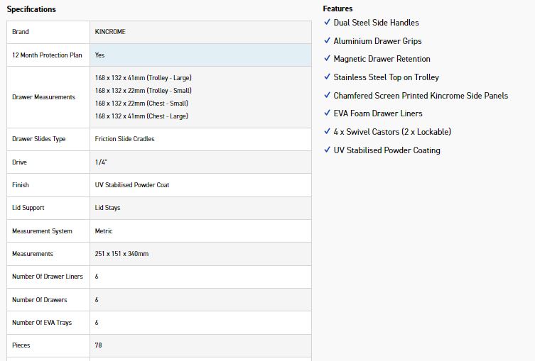 KINCROME K1940B 78P CONTOUR 10" 6D W/SHOP -BLK - Image 4