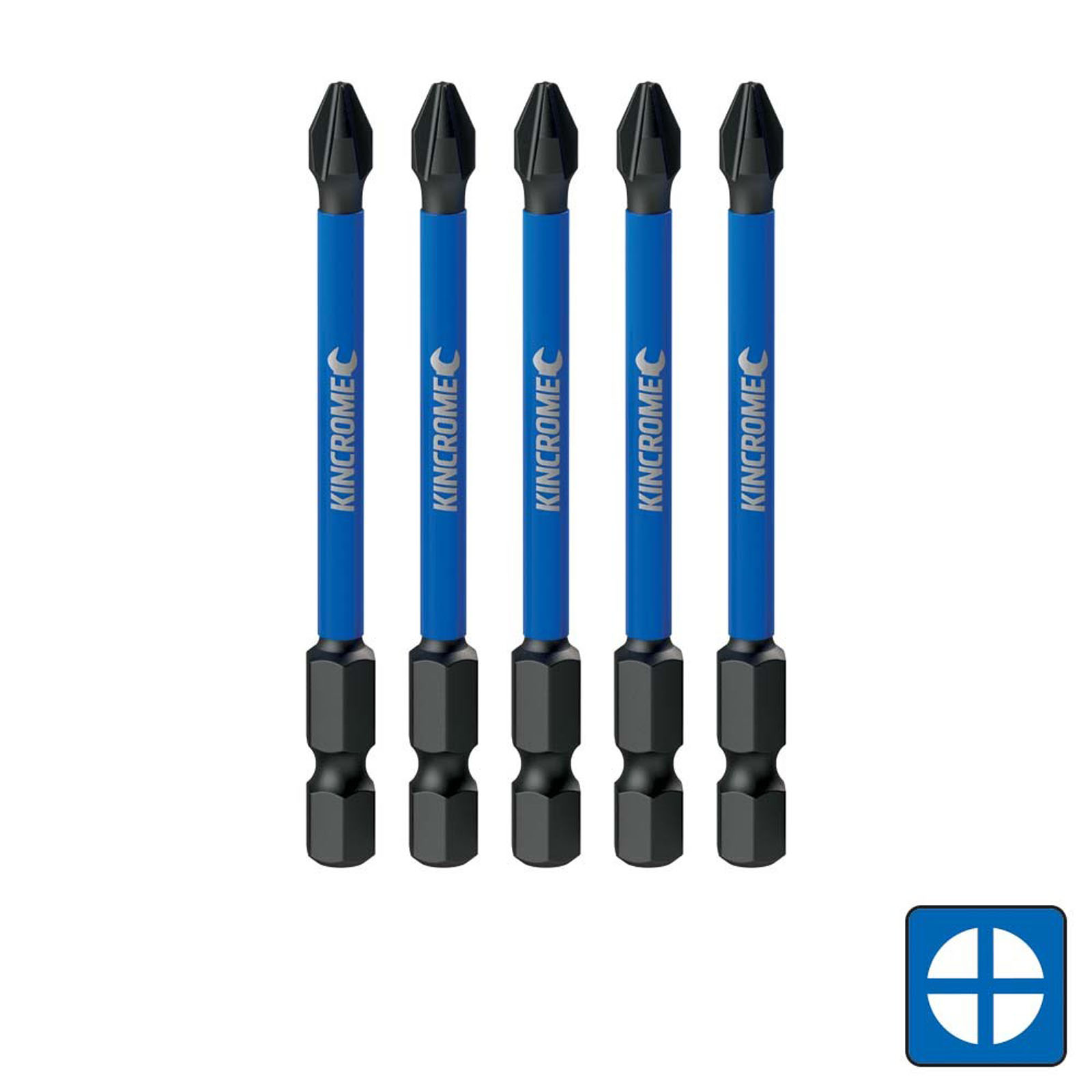 KINCROME K21244 IMPACT BIT PH No.2 75MM 5 PCK