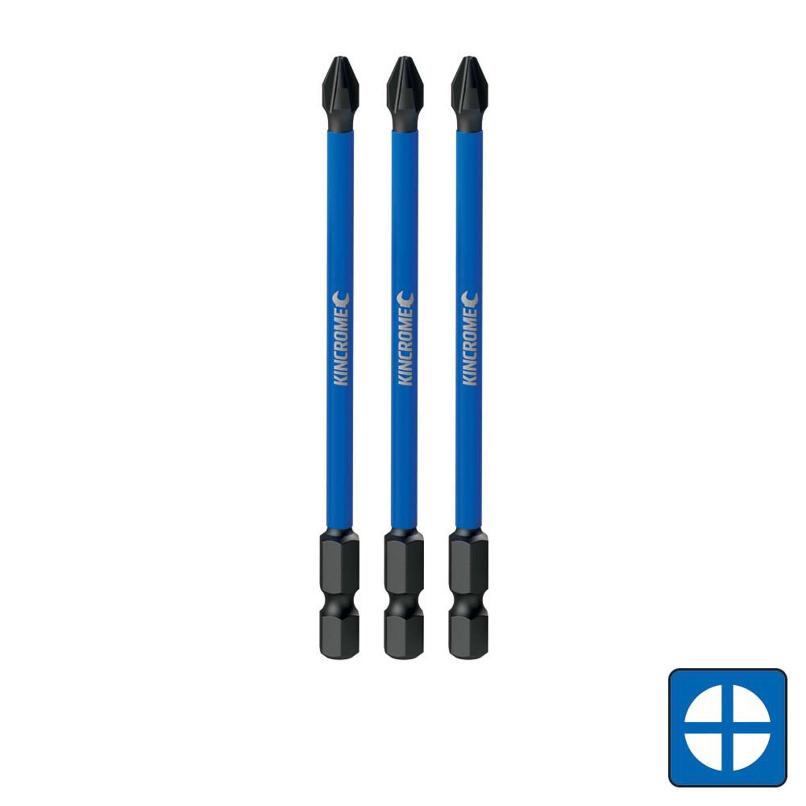 KINCROME K21247 IMPACT BIT PH#2 100MM 3 PCK