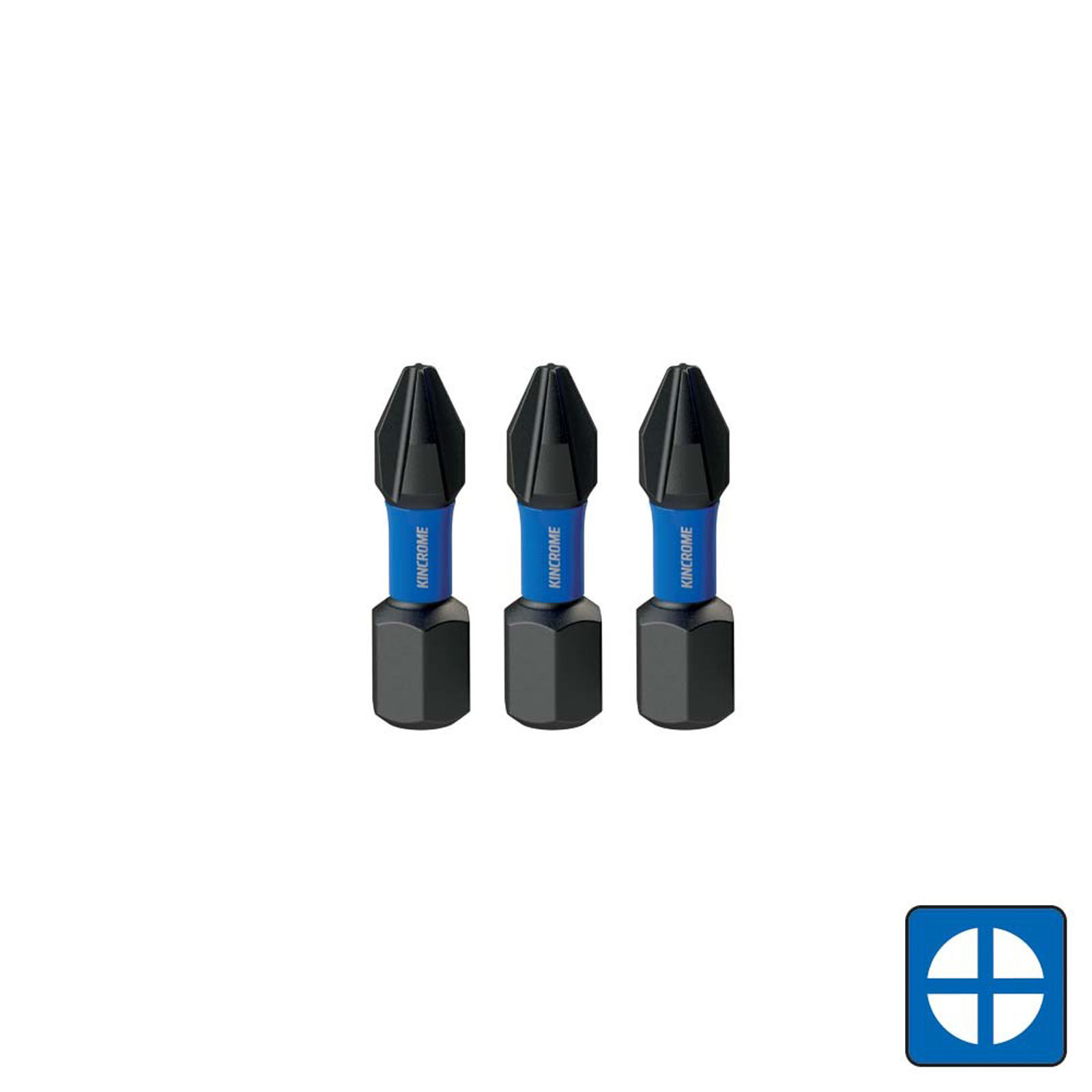 KINCROME K21252 IMPACT BIT PH#3 25MM 3 PCK