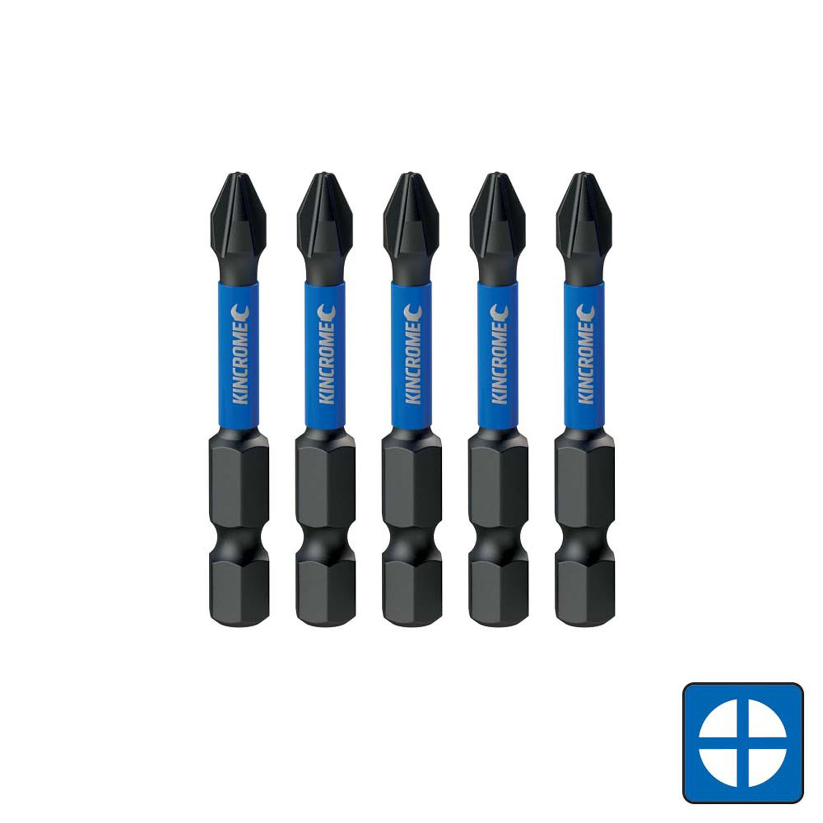 KINCROME K21255 IMPACT BIT PH#3 50MM 5 PCK