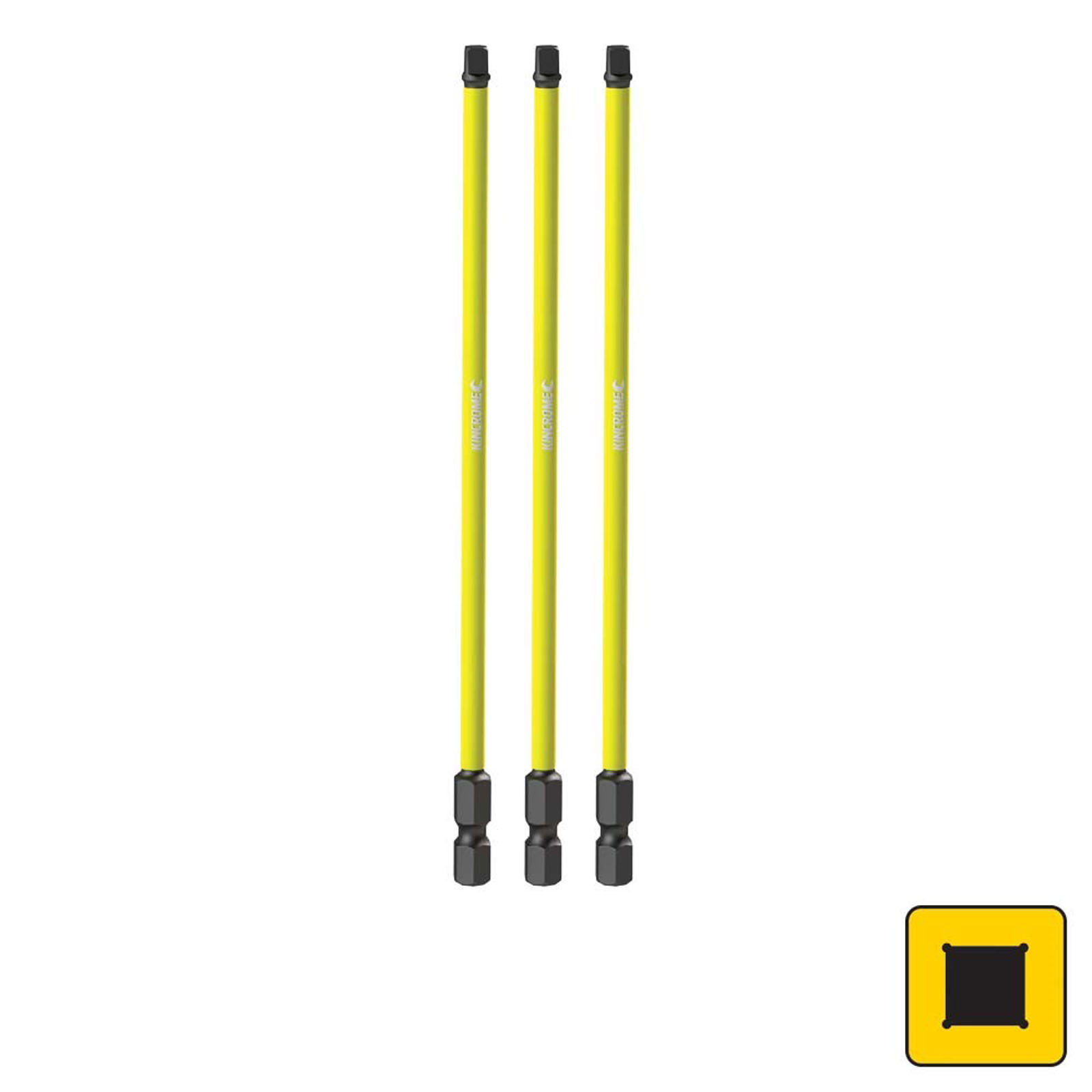 KINCROME K21290 IMPACT BIT SQ#2 150MM 3 PCK
