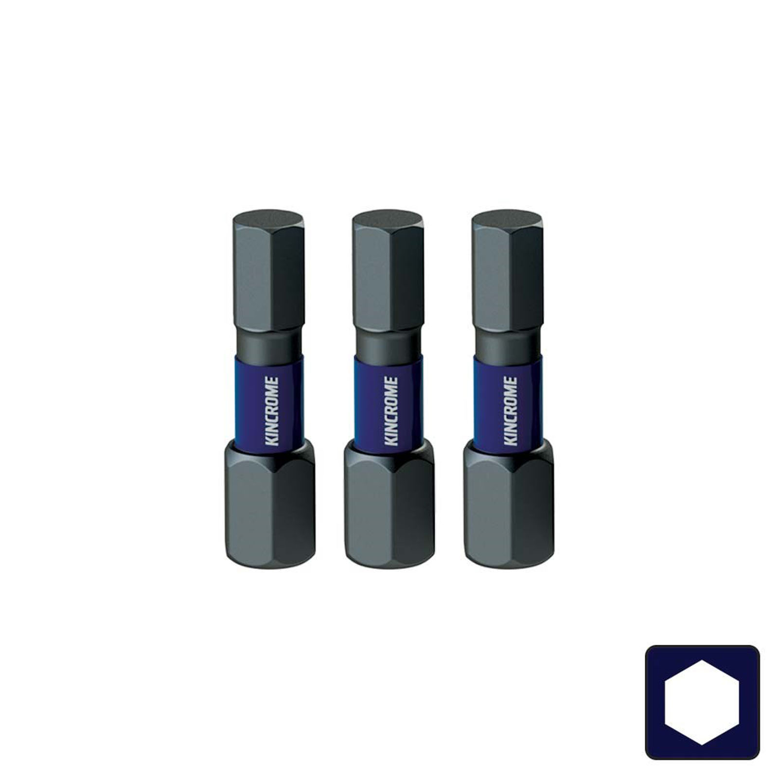 KINCROME K21301 IMPACT BIT HEX 2MM 25MM 3 PCK