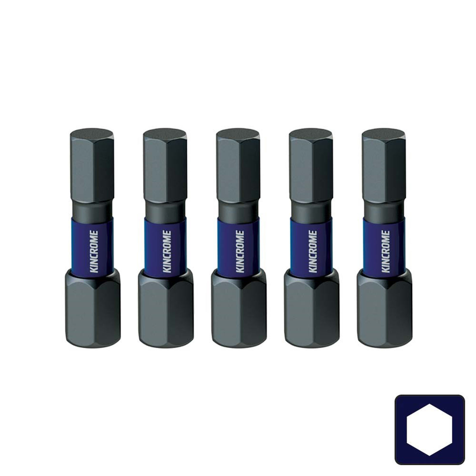 KINCROME K21302 IMPACT BIT HEX 2MM 25MM 5 PCK