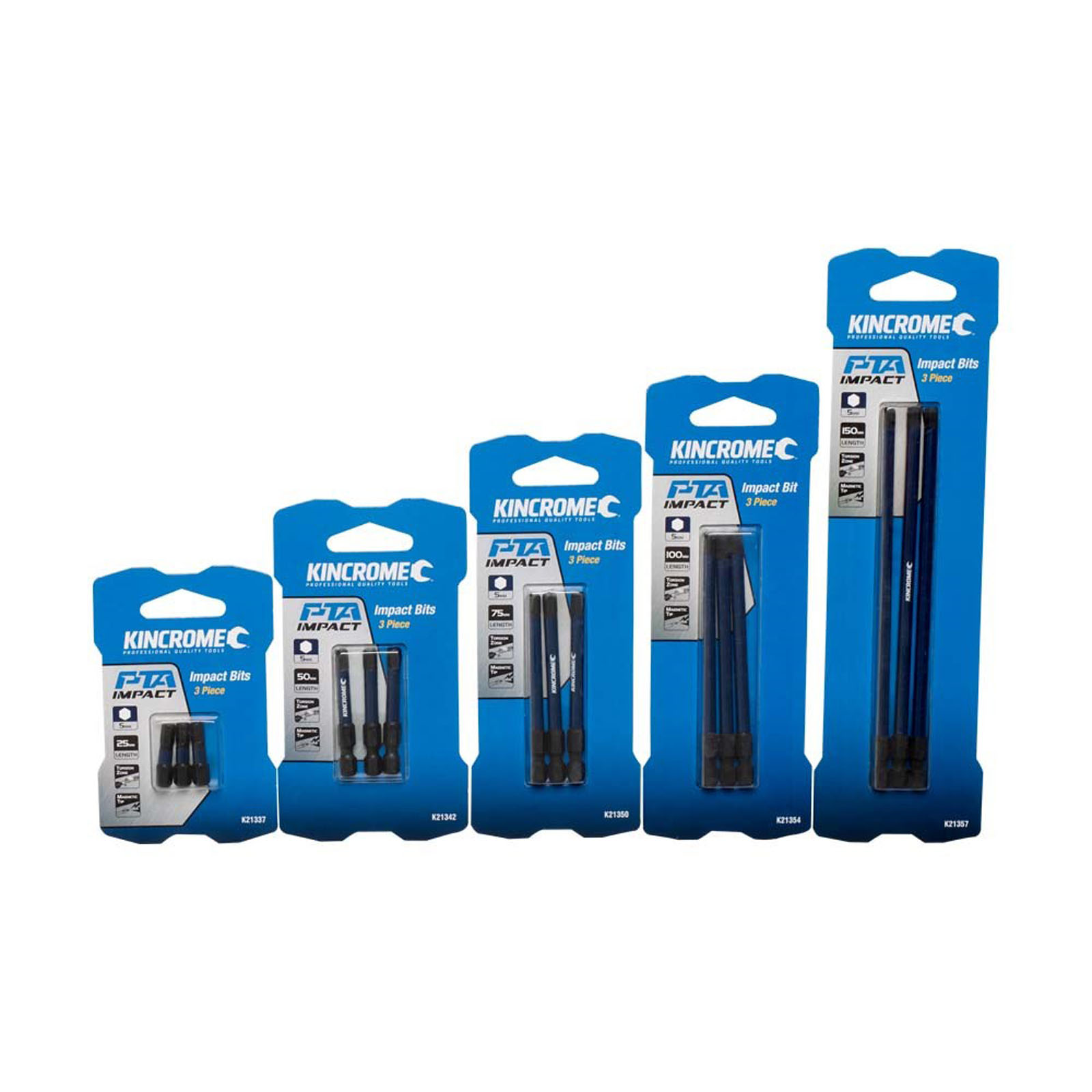 KINCROME K21304 IMPACT BIT HEX 2MM 50MM 5 PCK - Image 3