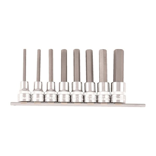 KINCROME K2135 8P 1/2 DR SKT HEX BIT SET MET