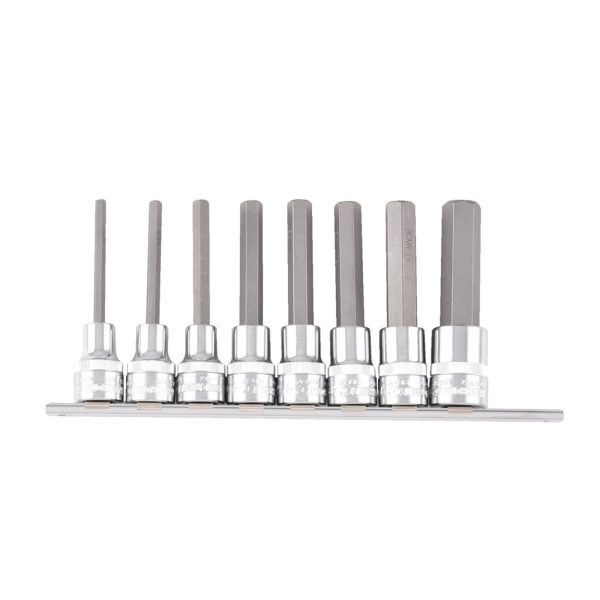 KINCROME K2137 HEX SOCKET SET 1/2 DVE IMP 8PC