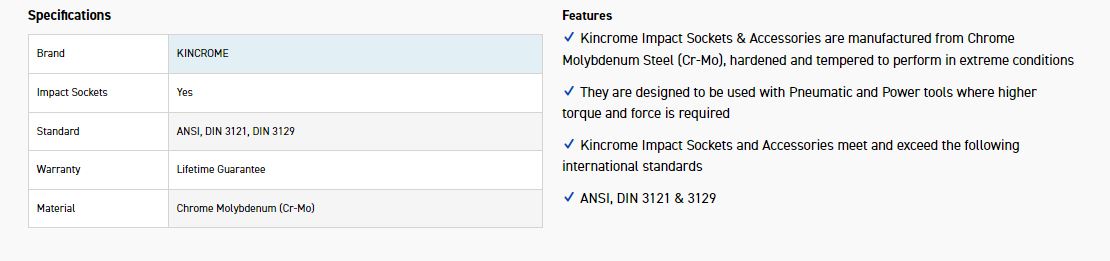 KINCROME K2297 IMPACT SKT 1/2DRV 19MM - Image 2
