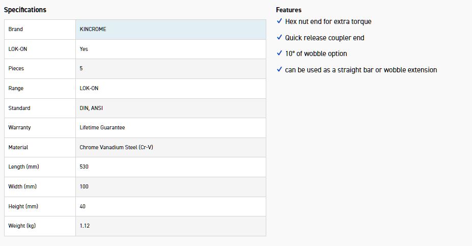 KINCROME K25510 LOKON EXTENSION BAR SET 3/8D 5 - Image 6