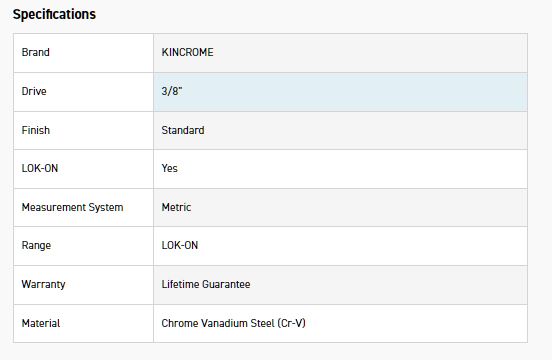 KINCROME K26052 LOKON SOCKET DEEP 3/8DR 10MM - Image 2