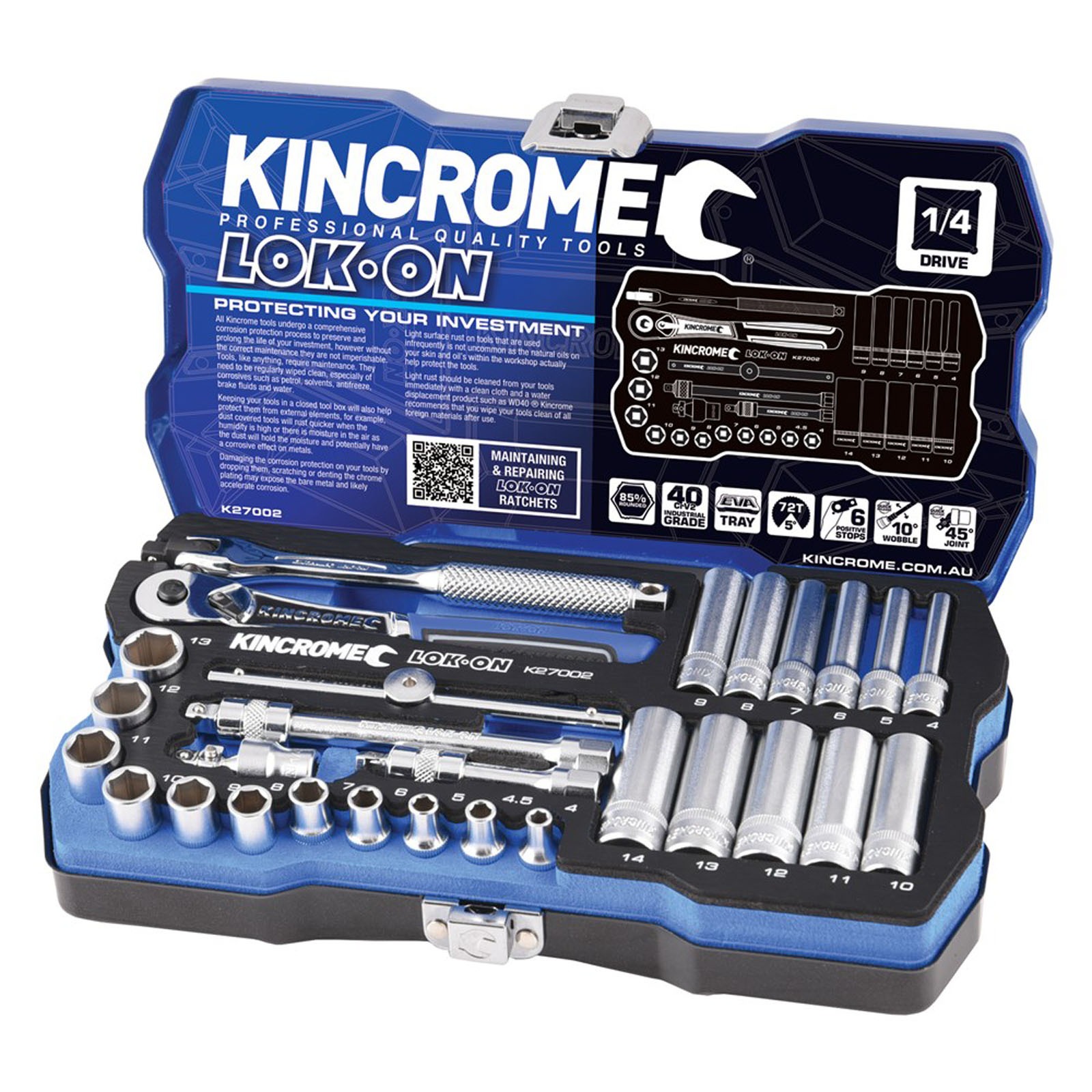 KINCROME K27002 LOKON SET 1/4 28P STD&DEEP-MET