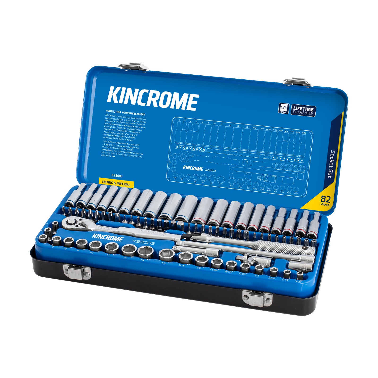 KINCROME K28003 SKT SET 82P 1/4D MET/AF STD/DP