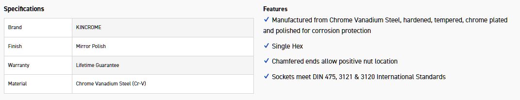 KINCROME K2803 SOCKET 1/4DR 5.5MM (MP) - Image 2