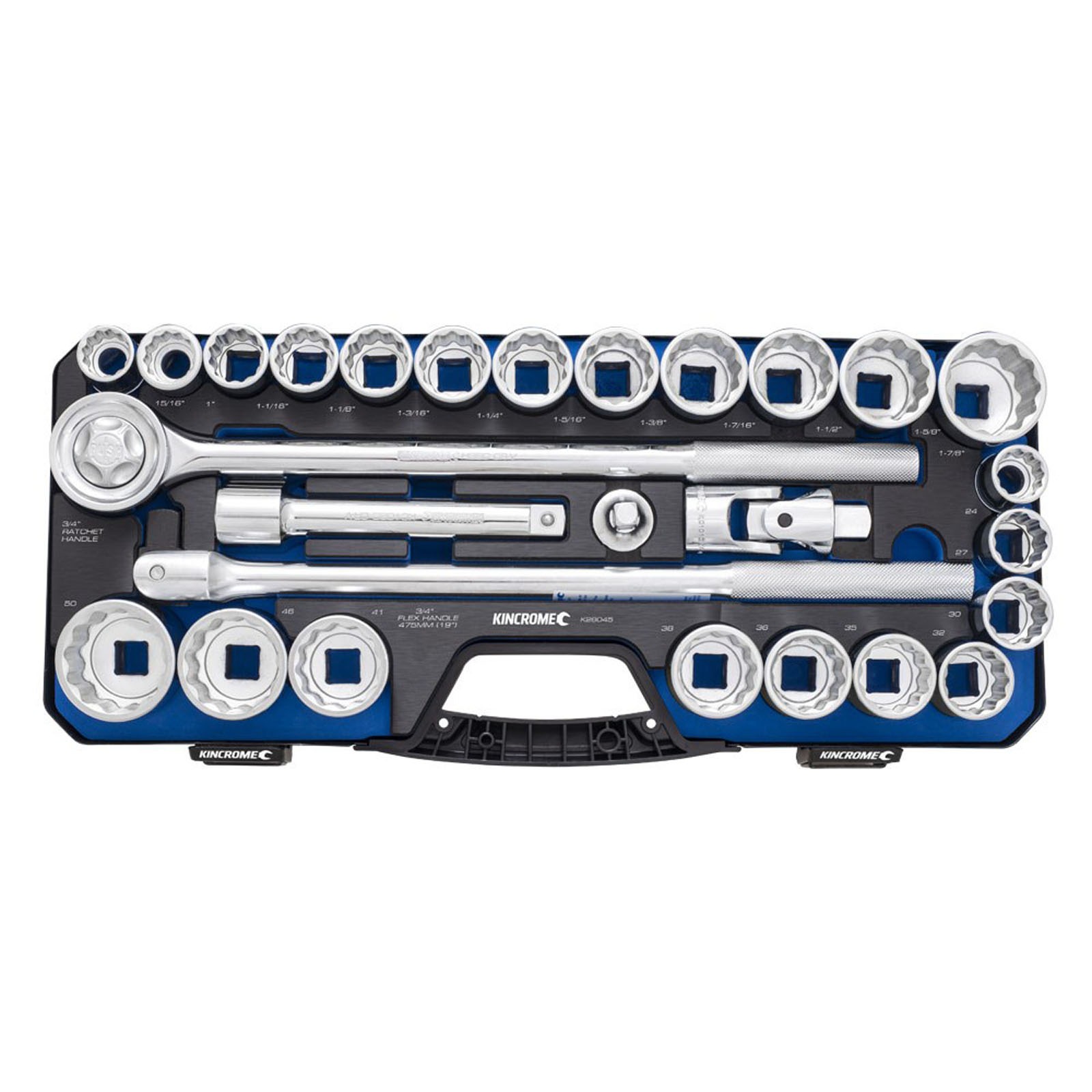 KINCROME K28045 SOCKET SET 3/4 DRV 28P MET/AF - Image 2