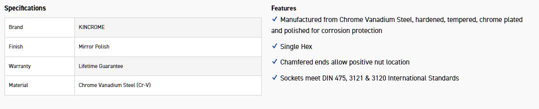 KINCROME K2815 SOCKET 1/4DR 1/4 (MP) - Image 2