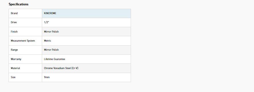 KINCROME K2971 SOCKET DEEP 1/2DR 9MM (MP) - Image 2