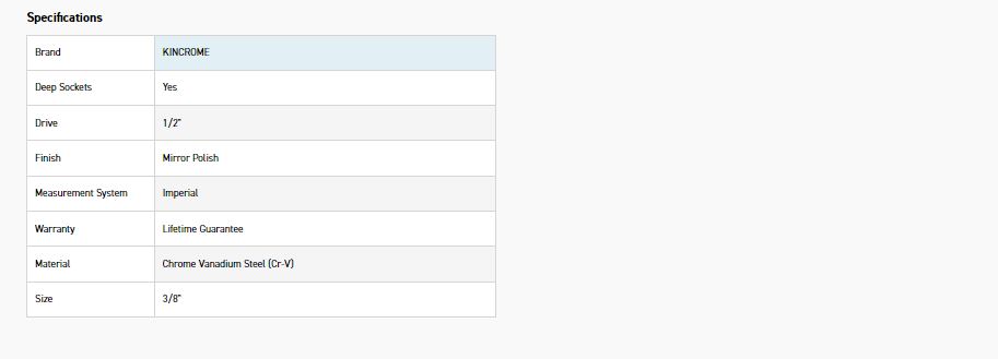 KINCROME K2985 SOCKET DEEP 1/2DR 3/8 (MP) - Image 2