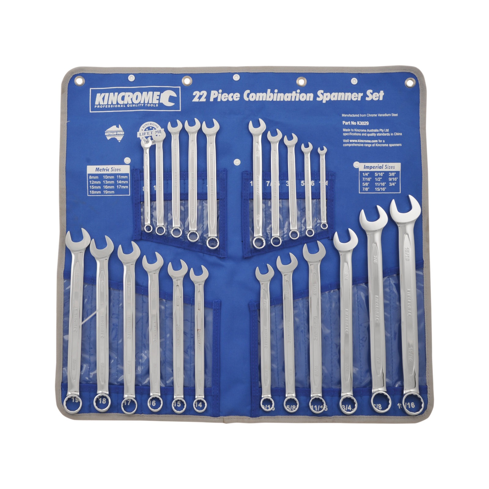 KINCROME K3029 22P COMB SPAN SET MET/IMP (MP)