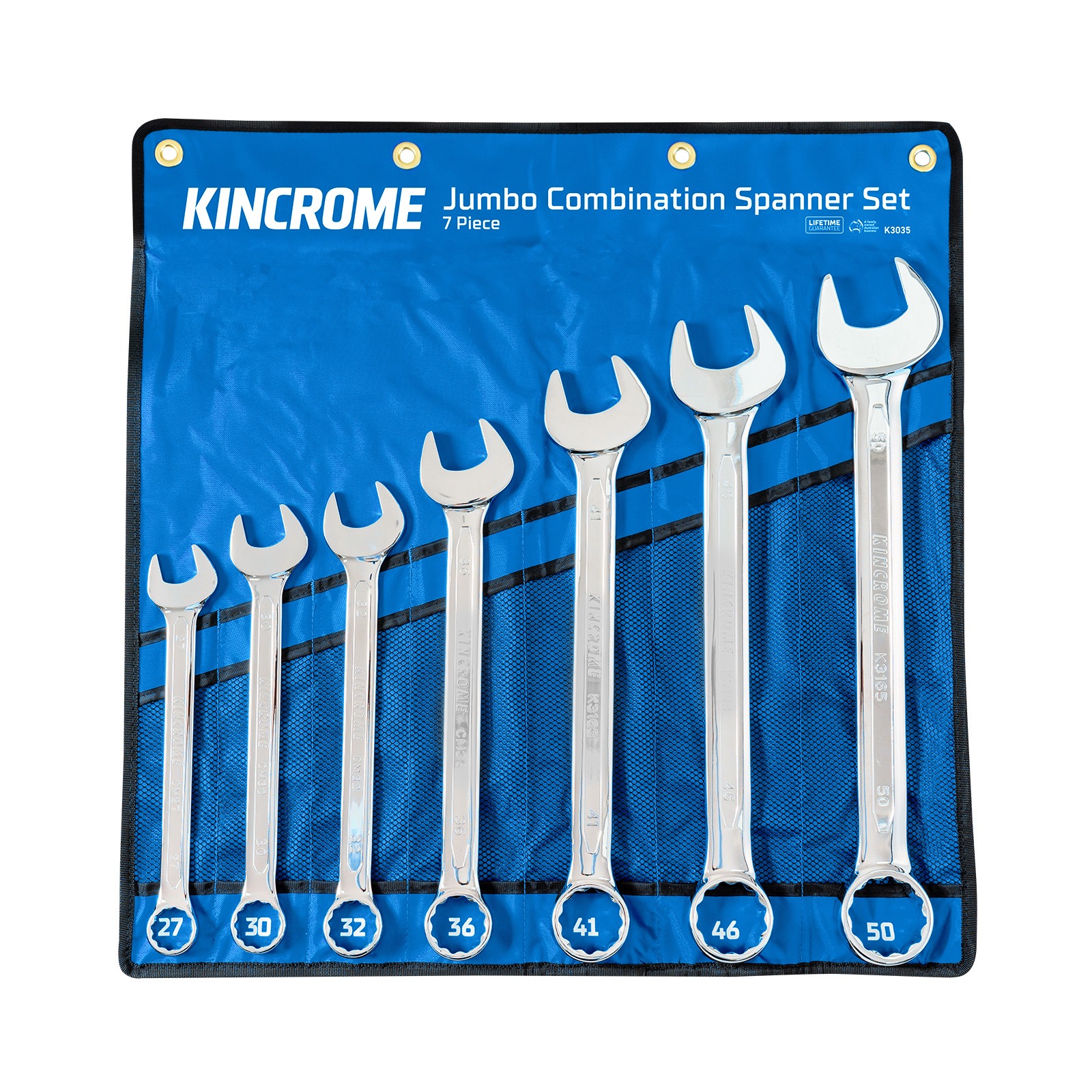 KINCROME K3035 7P JUMBO COMBO SPANNER SET MET