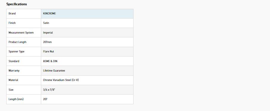 KINCROME K3374 SPANNER F/NUT 3/4 X 7/8 - Image 2