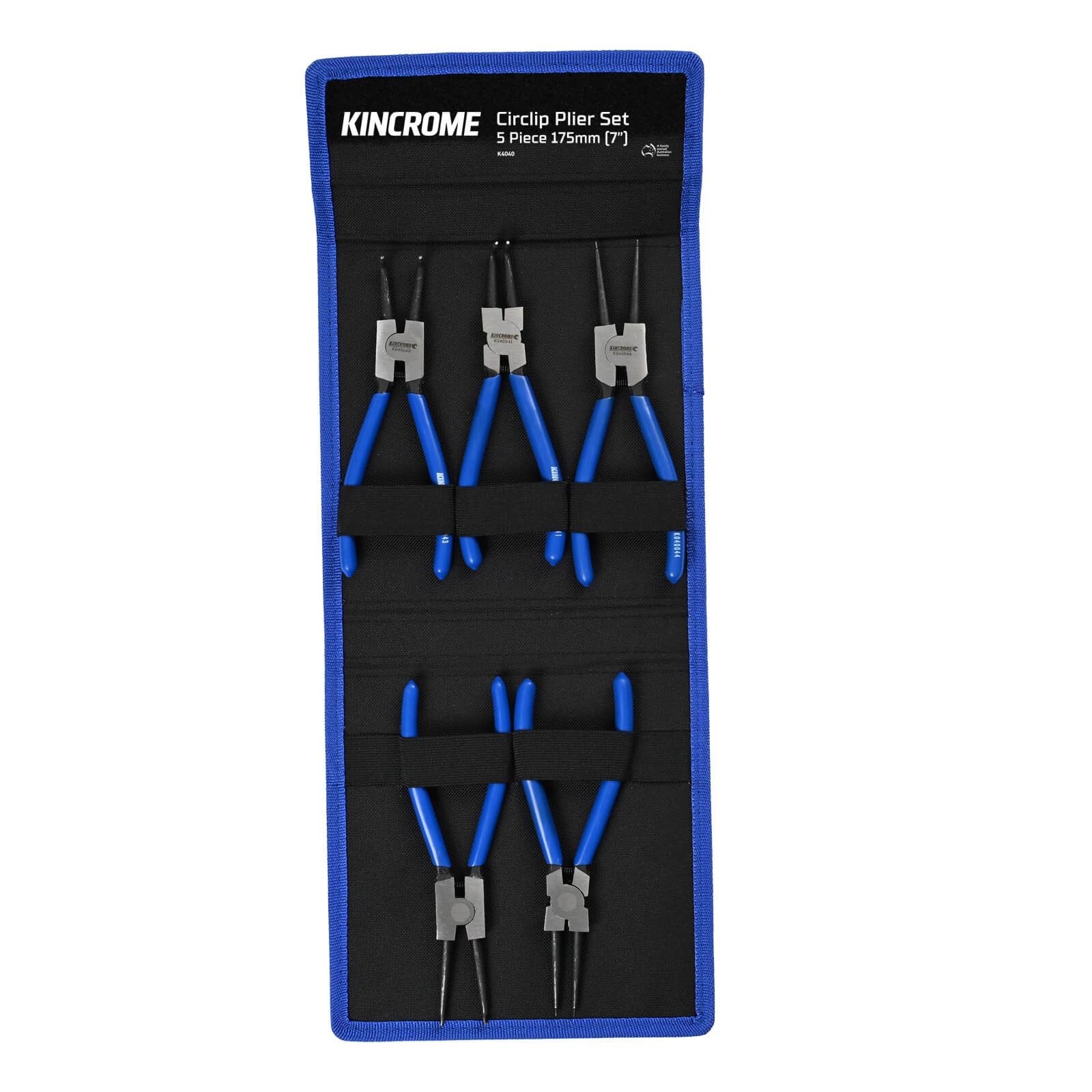 KINCROME K4040 5PCE CIRCLIP PLIER SET