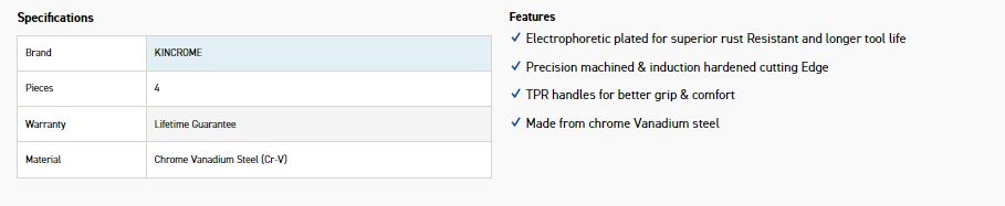 KINCROME K4221 4 PIECE PLIER SET - Image 2