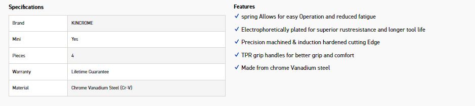 KINCROME K4226 4 PIECE MINI TECH PLIER SET - Image 2