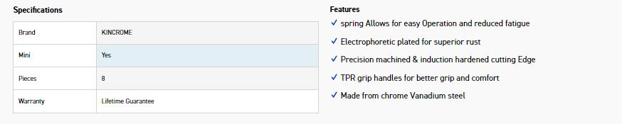 KINCROME K4227 8 PIECE MINI PLIER SET - Image 2