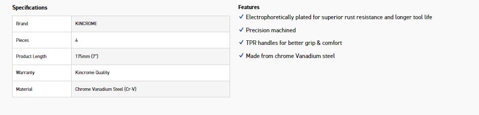 KINCROME K4229 4 PIECE CIRCLIP PLIER SET - Image 6
