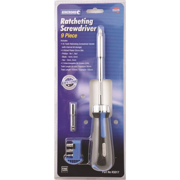 KINCROME K5017 9PC RATCHETING SCREWDRIVER - Image 4