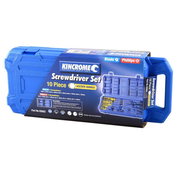 KINCROME K5052 SCREWDRIVER SET ACETATE 10PC - Image 3